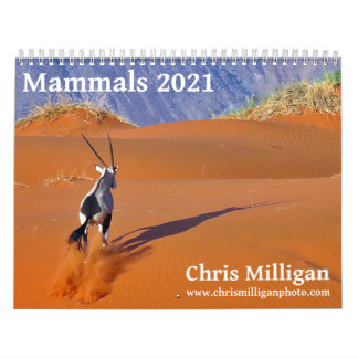 Mamíferos 2021 Calendário de Chris Milligan