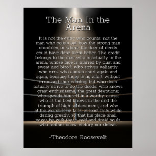 Man In the Arena por Theodore Roosevelt Poster V2