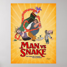 MAN VS COBRA Don Bluth Poster do Kickstarter