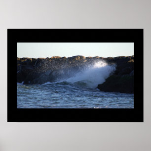 Manahawkin Waves Atingindo Jetty Poster