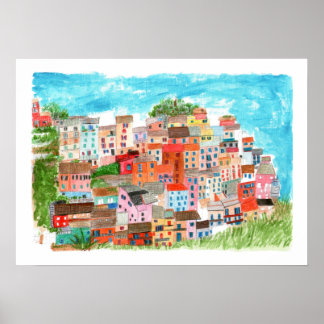 Manarola, Cinque Terre, Poster Itália