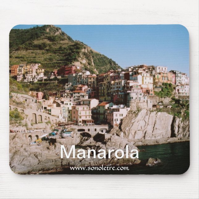 Manarola Panorâmica View Mousepad (Frente)