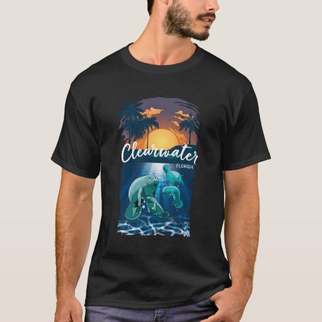 Manateado De Camisa Da Flórida Clearwater Oferece  (Frente)