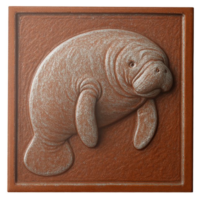 Manateio - Azulejo cerâmico (Frente)