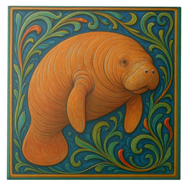 Manateio - Azulejo cerâmico (Frente)