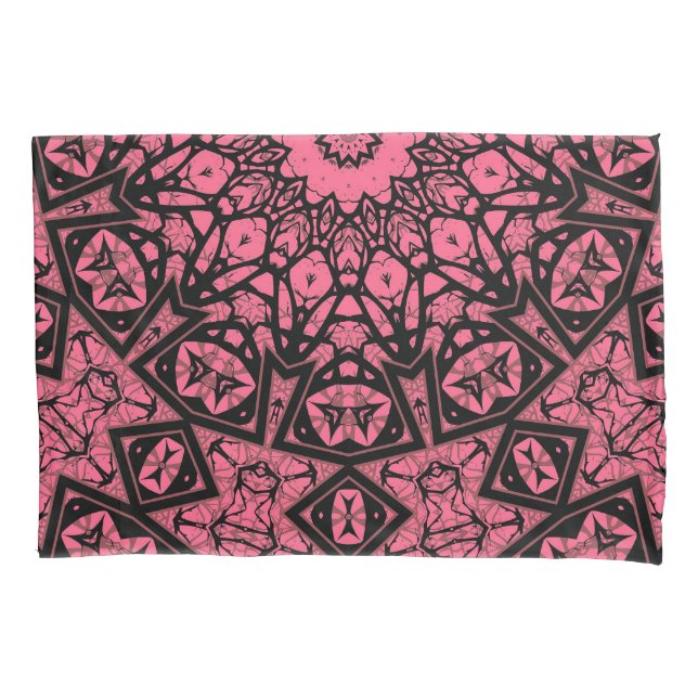 Mancha de retalhos cor-de-rosa e preto (Frente)