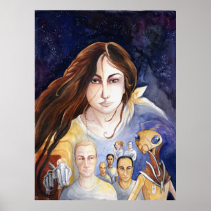 Mancha o poster do fuzileiro naval do espaço