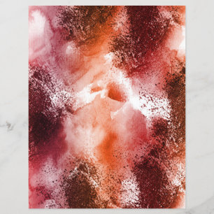 Manchas de aquarela vermelha em papel de scrapbook