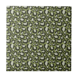 Manchas de leopardo glamorosas em verde musgo esta