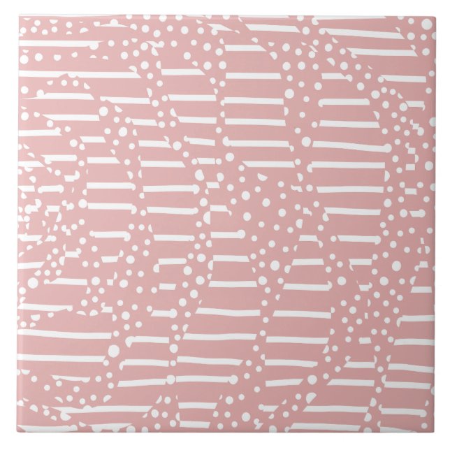 Manchas e Listras 2 - Rosa e Branco  (Frente)