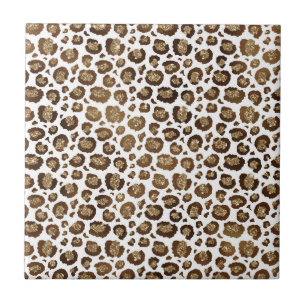 Manchas-leopardo animais selvagens Ouro-brilho Saf