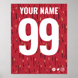 Manchester Reds Colors Personalizado Poster