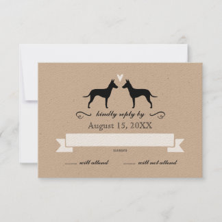 Manchester Terrier Silhouettes Resposta de Casamen