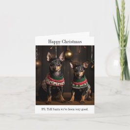 Manchester Terriers no Cartão de Jumpers de Natal