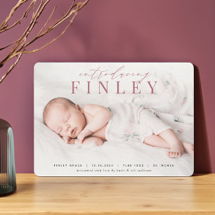 Manchete Elegante   Anúncio de nascimento de foto