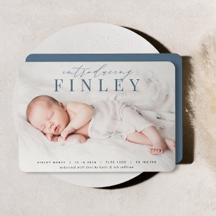 Manchete Elegante   Anúncio de nascimento de foto