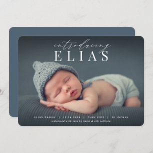 Manchete Elegante   Anúncio de nascimento de foto