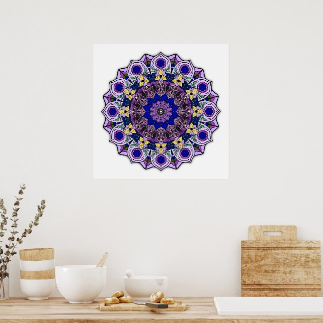 Mandala 12-2 Mirtilo - Poster (Cozinha)