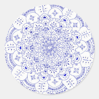 Mandala 5 adesivos redondos