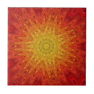 Mandala alaranjada e amarela de