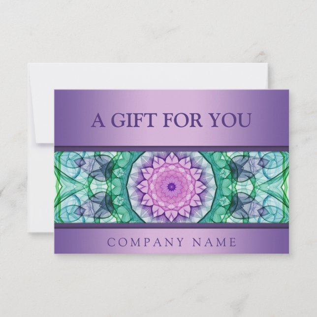 Mandala aquosa roxa moderna (Frente)