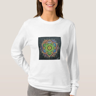 Mandala arte da vida humana Camisetas femininas