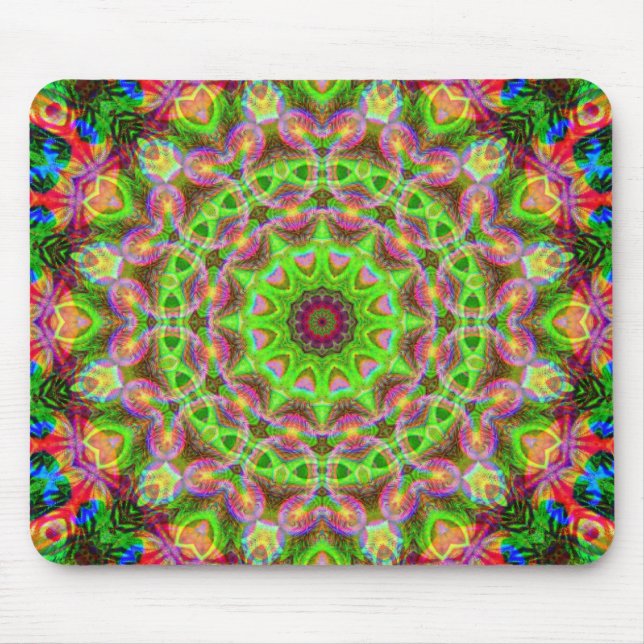 Mandala Ball Mousepad Geométrico Psicodélico (Frente)