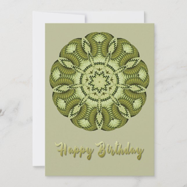 Mandala Birthday Flat Card (Frente)