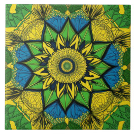 Mandala Bohemian Yellow, Green, Blue