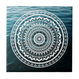 Mandala Branca Deixe o mar te libertar