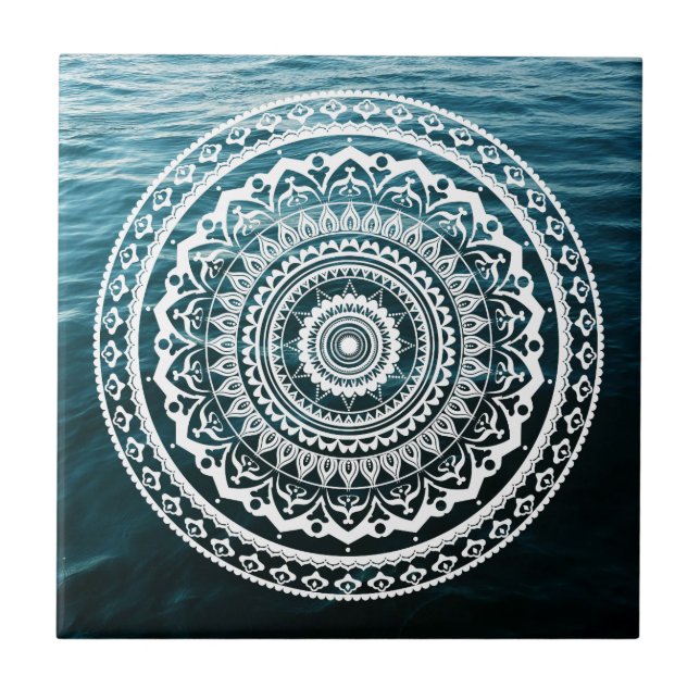 Mandala Branca Deixe o mar te libertar (Frente)