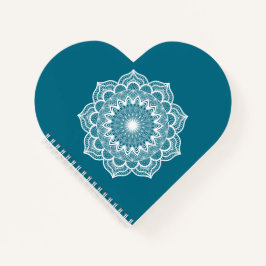 Mandala Branco em Fundo Azul
