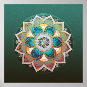 Mandala brilhante - Poster