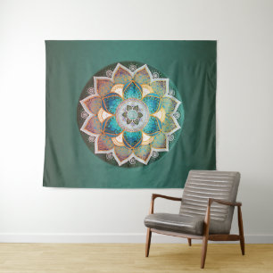 Mandala brilhante - Tapeçaria