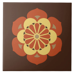 Mandala, Brown, oxidação e amarelo da flor de