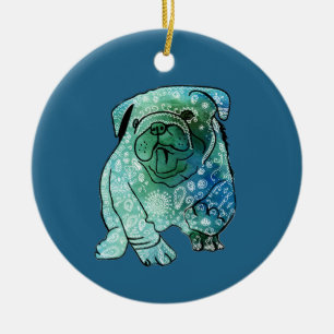 Mandala Bulldog Francês Enfeite Circular