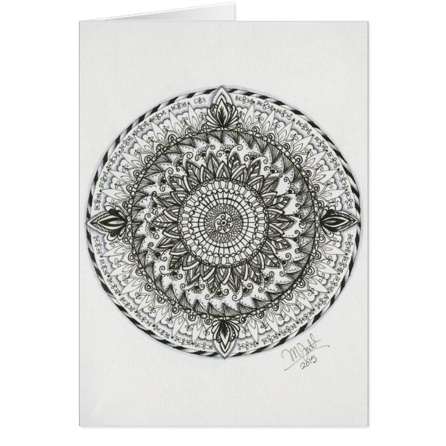 Mandala - cartão de Zendala dos Gêmeos dos peixes (Frente)