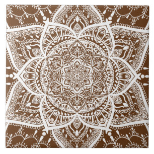 Mandala castanha e branca - Loergann in Acorn