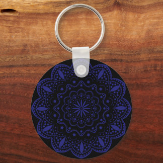 Mandala Chaveiro | Preto e roxo