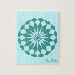 Mandala Círculo Diamantes Turquoise Quebra-cabeça