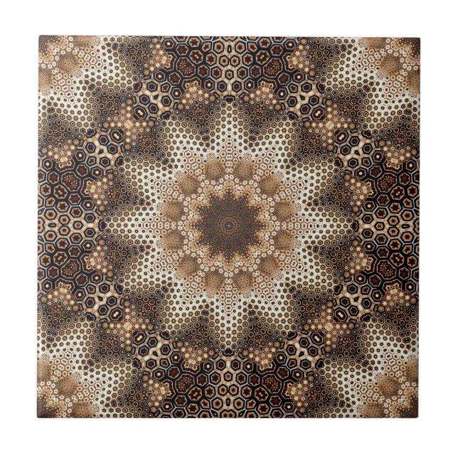 Mandala com Elementos Hexagonais (Frente)