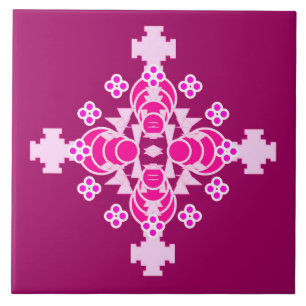 Mandala - cor-de-rosa pálido e ameixa