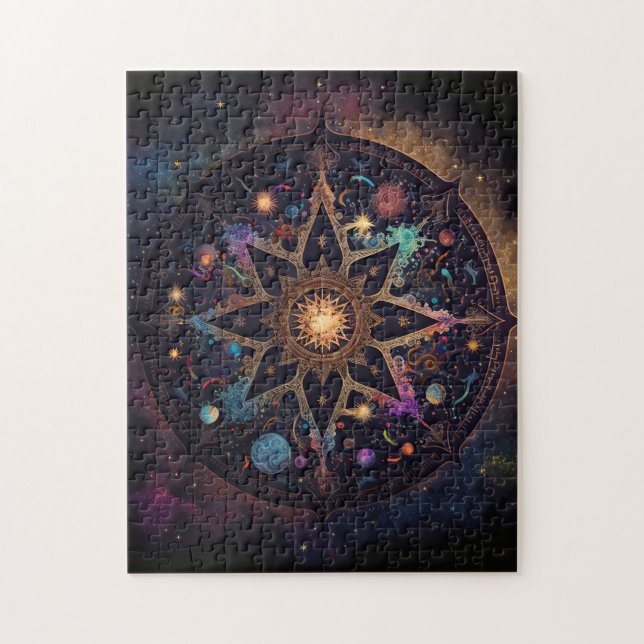 Mandala Cosmic Art Jigsera Quebra-cabeça (Vertical)