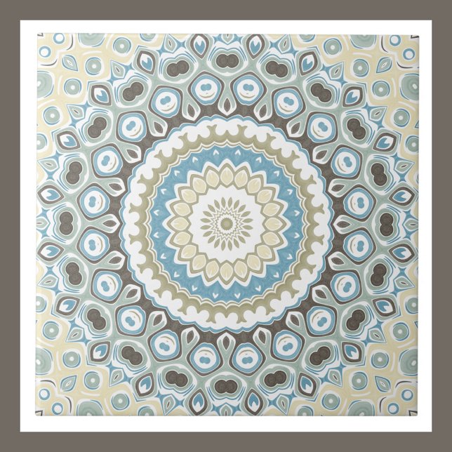 Mandala Costeira em Tons de Areia, Azul e Madeira  (Criador carregado)