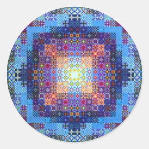 Mandala da etiqueta da alegria e da felicidade