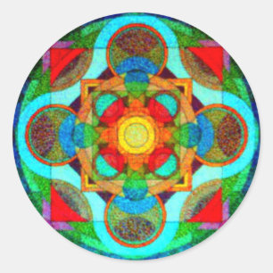 Mandala da etiqueta positiva da energia