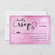 Mandala de Aguarela Rosa Profundo para RSVP de Cas