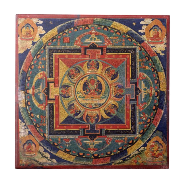 Mandala de Amitayus. Escola tibetana do século XIX (Frente)
