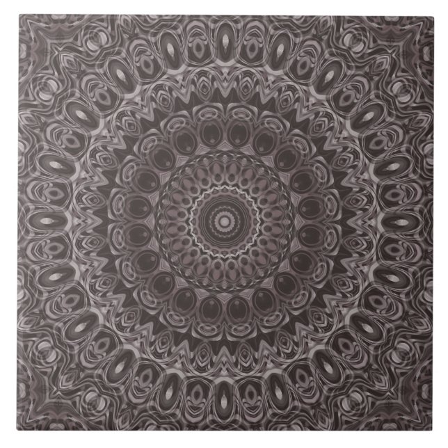 Mandala de Aquarela em Veludo Profundo em Tons de  (Frente)