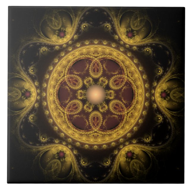 Mandala de fada fractal mágica (Frente)